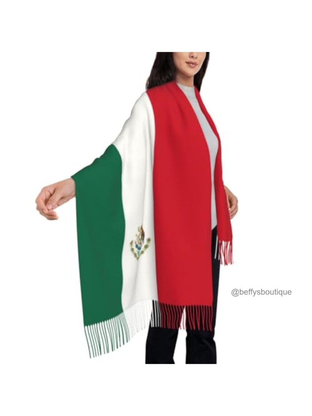 Faux Cashmere Tassel Scarf Shawl Wrap Women Large Warm Blanket Cape